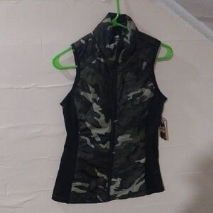 Avia Camouflage Zip-Up Tank Top